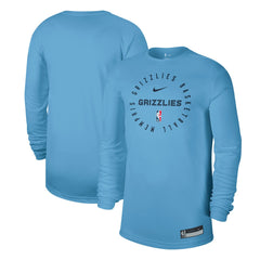 Memphis Grizzlies 2024/25 Legend On-Court Practice Long Sleeve T-Shirt Light Blue - Nike