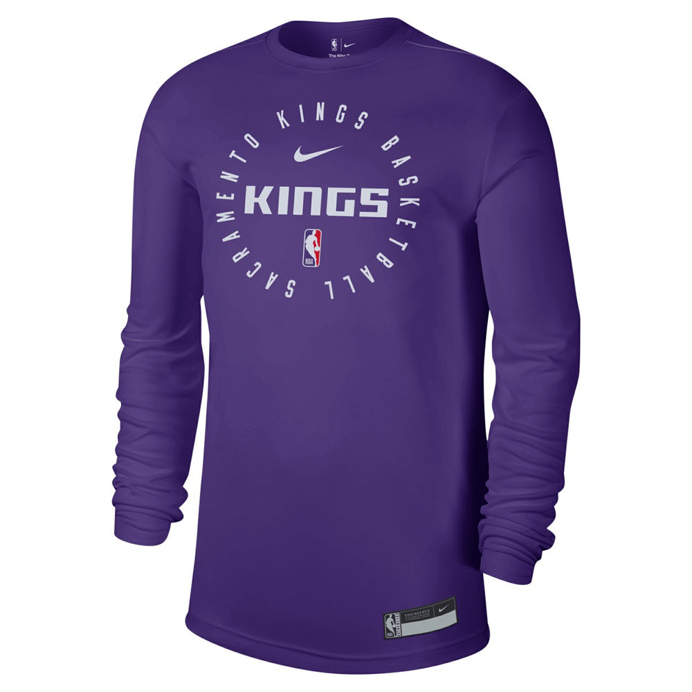 Sacramento Kings 2024/25 Legend On-Court Practice Long Sleeve T-Shirt Purple - Nike