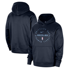 Memphis Grizzlies 2024/25 Spotlight On-Court Practice Performance Pullover Hoodie Navy - Nike