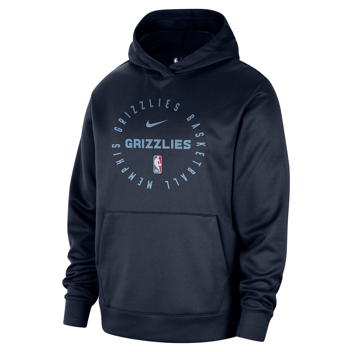 Memphis Grizzlies 2024/25 Spotlight On-Court Practice Performance Pullover Hoodie Navy - Nike