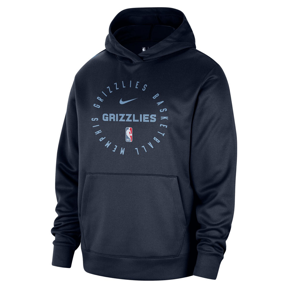 Memphis Grizzlies 2024/25 Spotlight On-Court Practice Performance Pullover Hoodie Navy - Nike