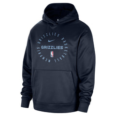 Memphis Grizzlies 2024/25 Spotlight On-Court Practice Performance Pullover Hoodie Navy - Nike