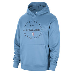 Memphis Grizzlies 2024/25 Spotlight On-Court Practice Performance Pullover Hoodie Light Blue - Nike