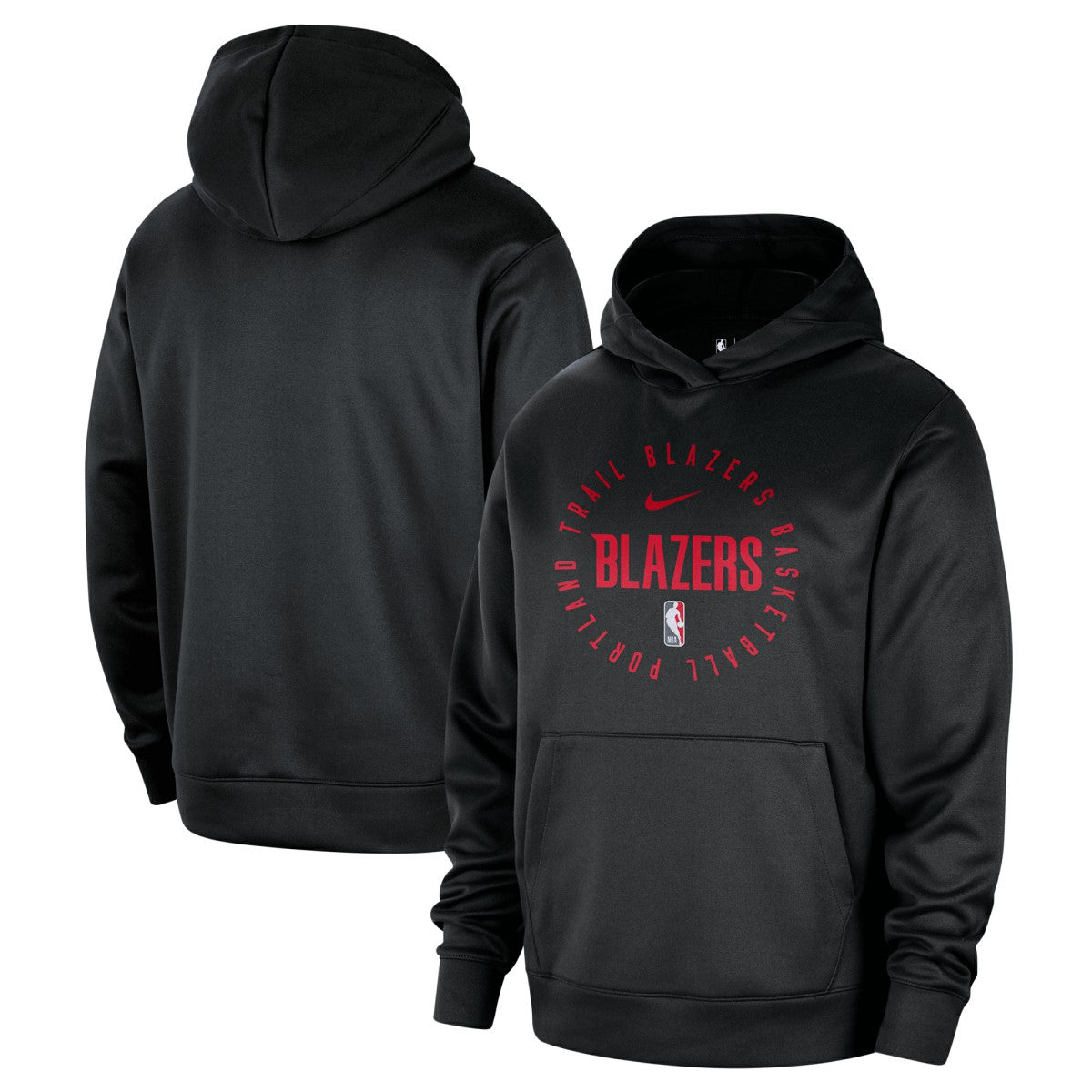 Portland Trail Blazers 2024/25 Spotlight On-Court Practice Performance Pullover Hoodie Black - Nike