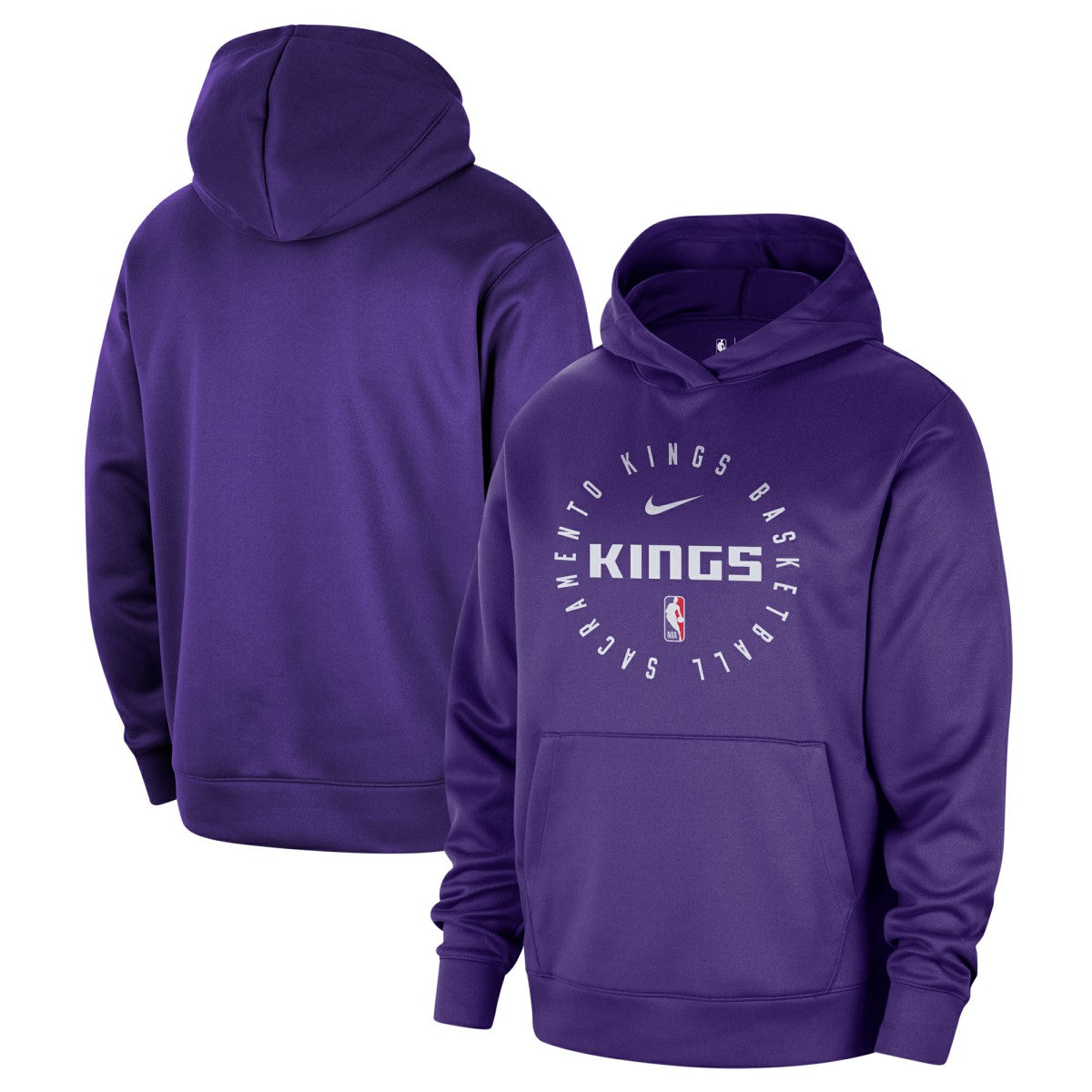Sacramento Kings 2024/25 Spotlight On-Court Practice Performance Pullover Hoodie Purple - Nike