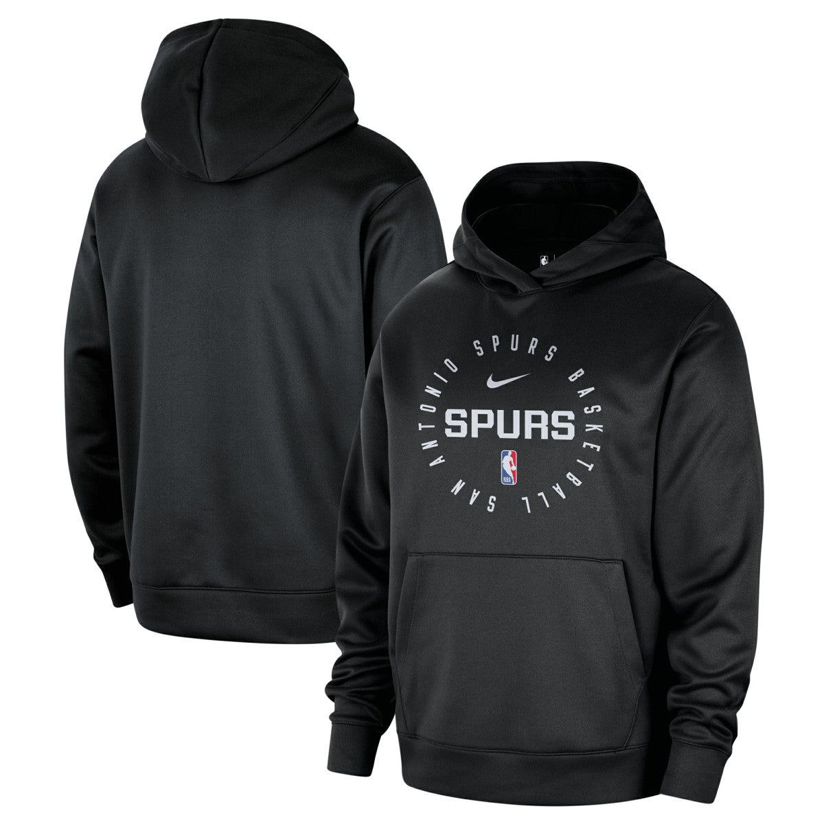 San Antonio Spurs 2024/25 Spotlight On-Court Practice Performance Pullover Hoodie Black - Nike