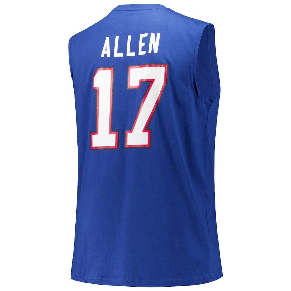 Josh Allen Buffalo Bills Big & Tall Muscle Tank Top - Royal Tops
