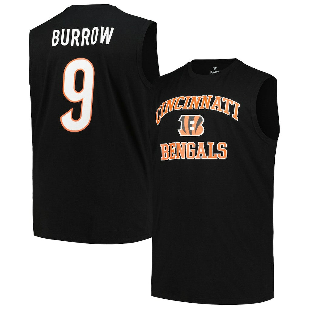 Joe Burrow Cincinnati Bengals Big & Tall Muscle Tank Top - Black Tops