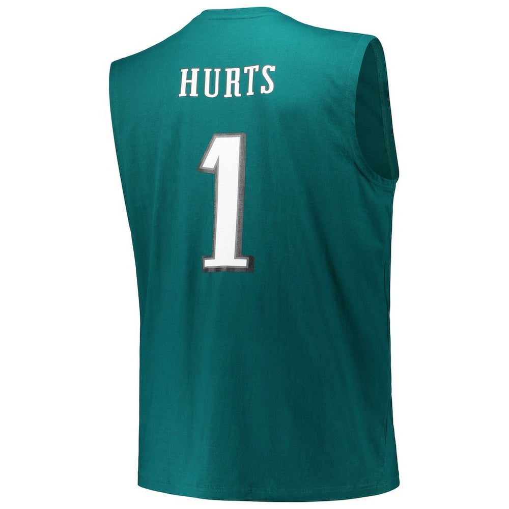 Jalen Hurts Philadelphia Eagles Big & Tall Muscle Tank Top - Midnight Green Tops
