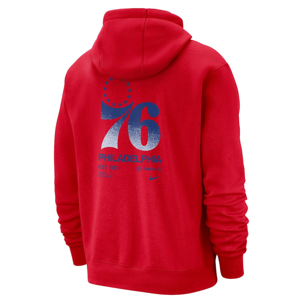 Philadelphia 76ers Courtside Club Pullover Hoodie Red - Nike