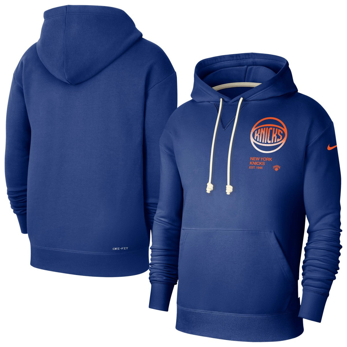 New York Knicks Courtside Standard Issue Premium Performance Pullover Hoodie Blue - Nike
