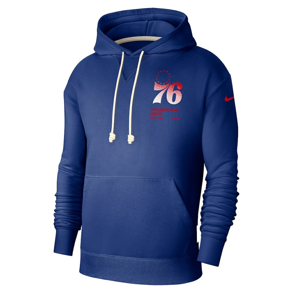 Philadelphia 76ers Courtside Standard Issue Premium Performance Pullover Hoodie Royal - Nike