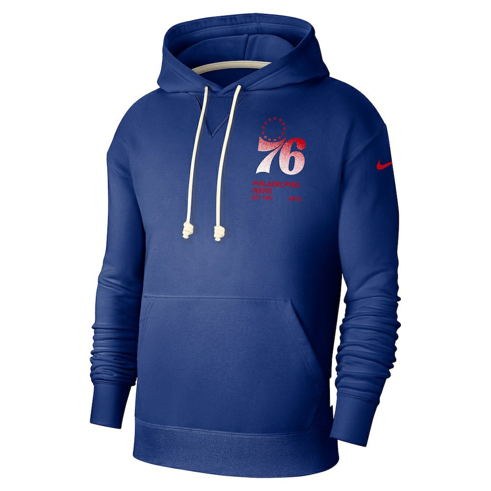 Philadelphia 76ers Courtside Standard Issue Premium Performance Pullover Hoodie Royal - Nike