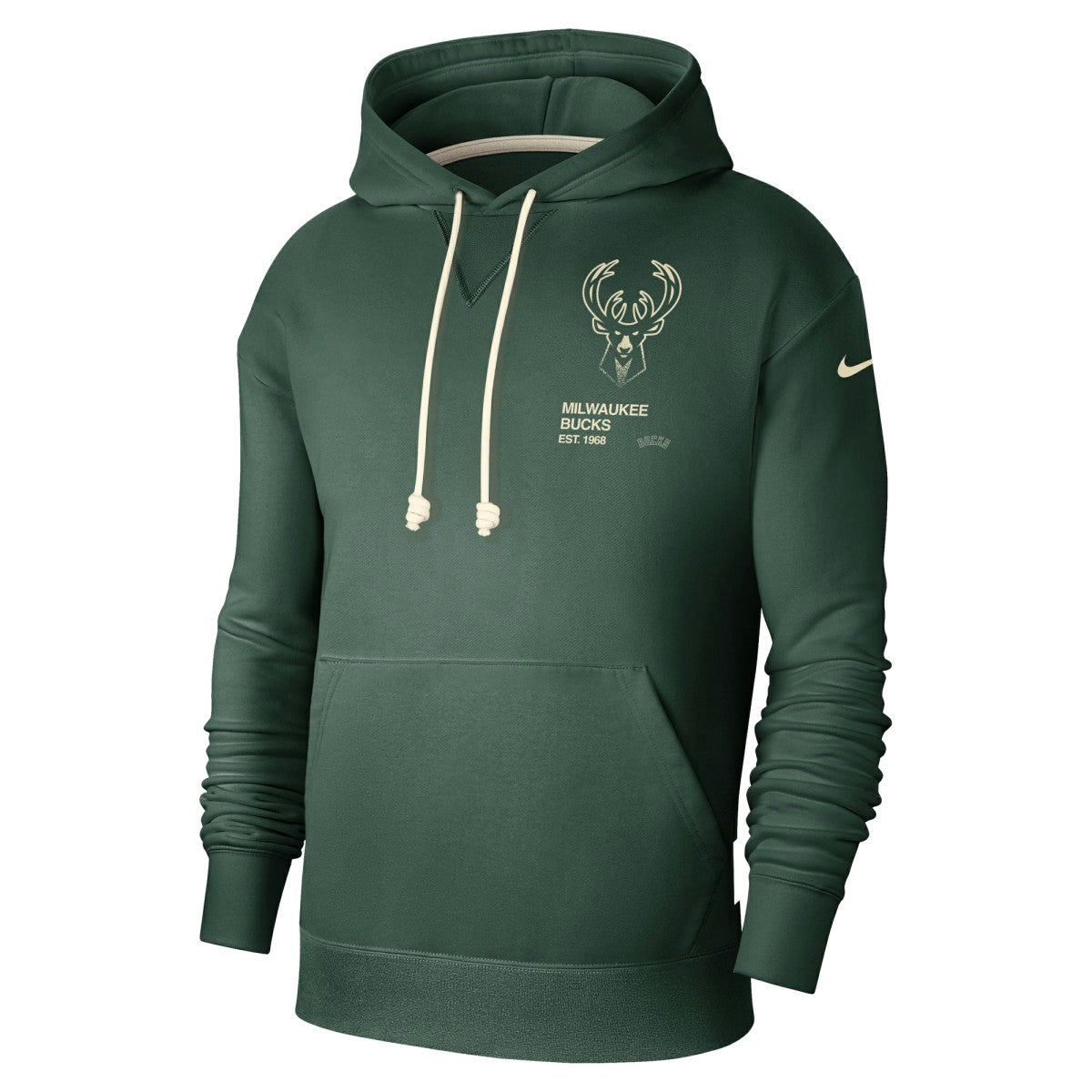 Milwaukee Bucks Courtside Standard Issue Premium Performance Pullover Hoodie Hunter Green - Nike