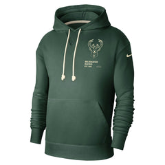 Milwaukee Bucks Courtside Standard Issue Premium Performance Pullover Hoodie Hunter Green - Nike