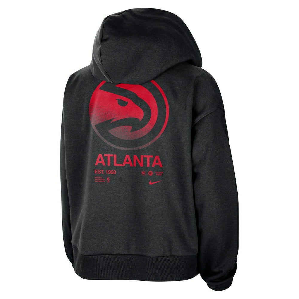 Atlanta Hawks Women's Courtside Standard Issue Performance Pullover Hoodie Black - Nike