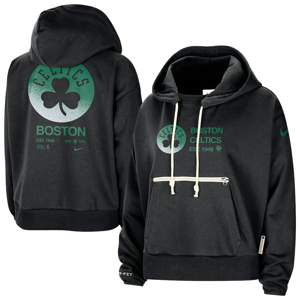 Boston Celtics Women's Courtside Standard Issue Performance Pullover Hoodie Black - Nike