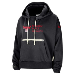 Chicago Bulls Women's Courtside Standard Issue Performance Pullover Hoodie Black - Nike
