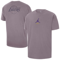 Los Angeles Lakers Jordan Brand Statement Edition Jumpman Flight Heavyweight T-Shirt Purple