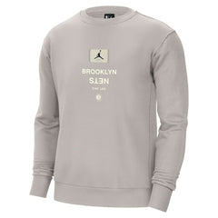 Brooklyn Nets Jordan Brand Courtside Statement Edition Heavyweight Pullover Sweatshirt Stone