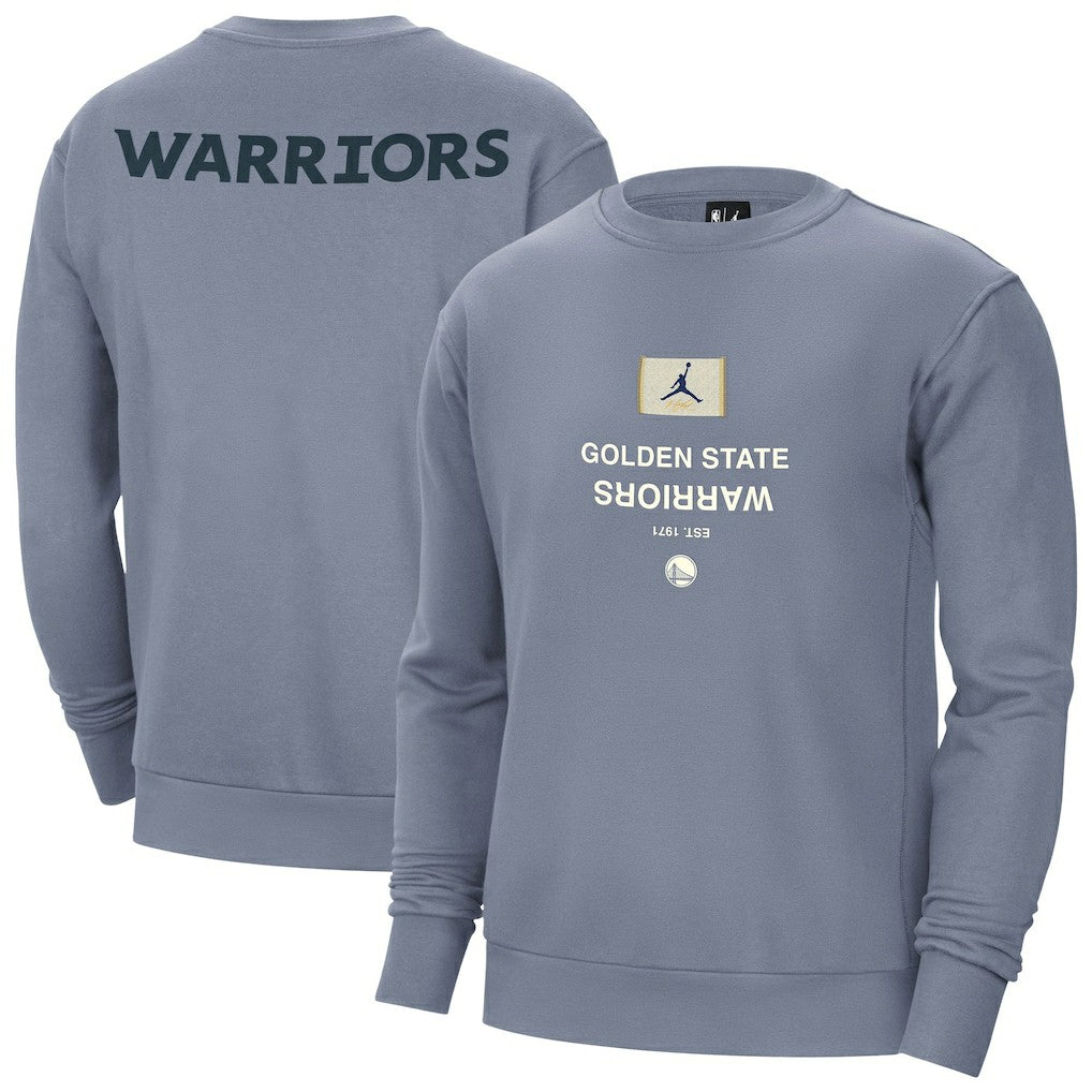 Golden State Warriors Jordan Brand Courtside Statement Edition Heavyweight Pullover Sweatshirt Blue outlet