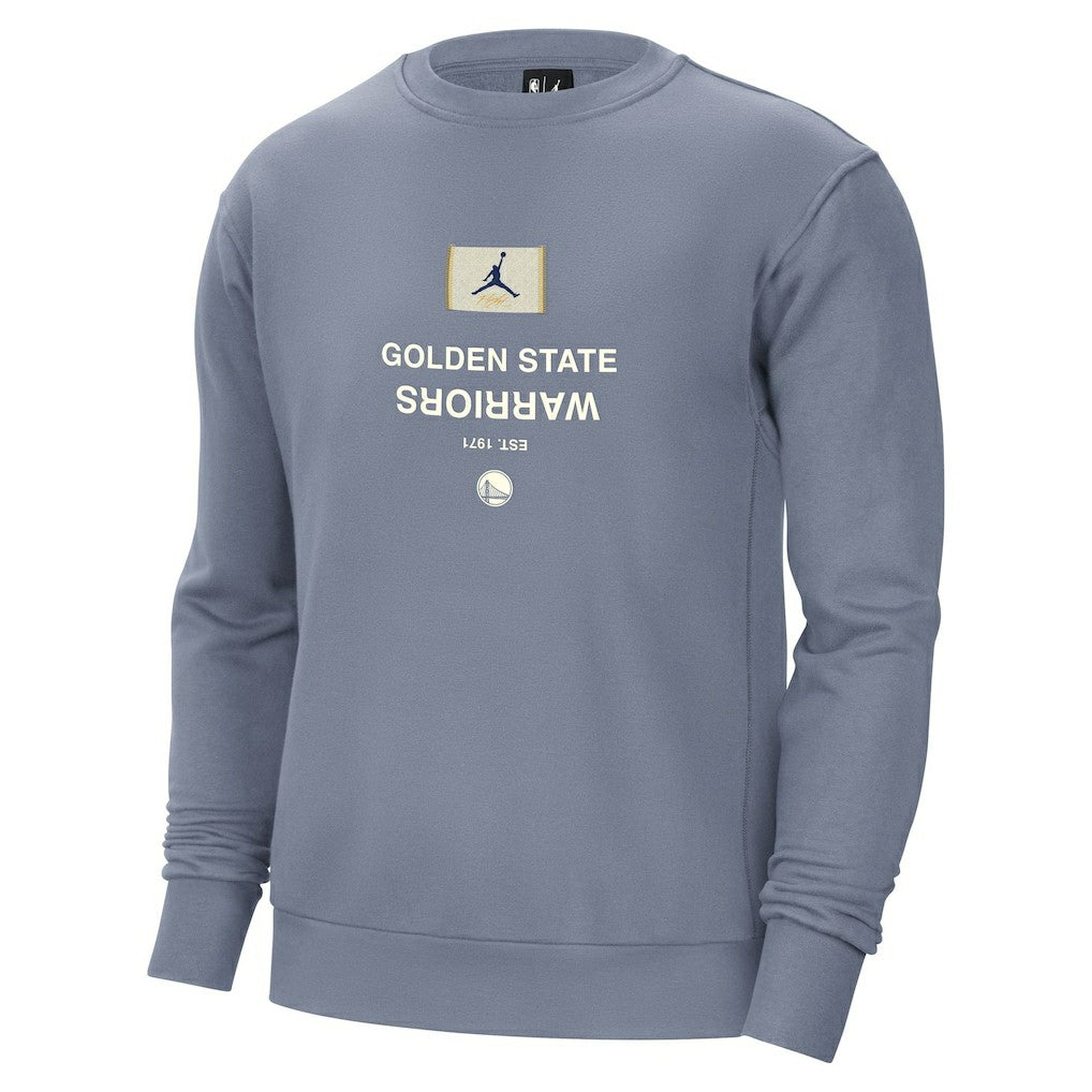 Golden State Warriors Jordan Brand Courtside Statement Edition Heavyweight Pullover Sweatshirt Blue outlet