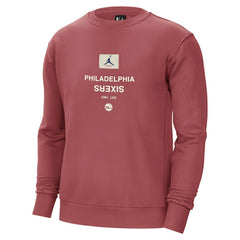 Philadelphia 76ers Jordan Brand Courtside Statement Edition Heavyweight Pullover Sweatshirt Red