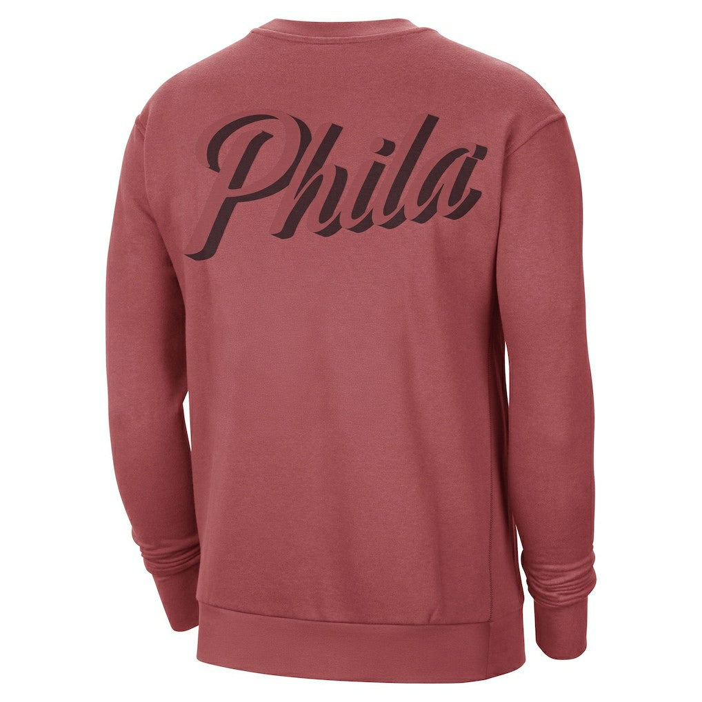 Philadelphia 76ers Jordan Brand Courtside Statement Edition Heavyweight Pullover Sweatshirt Red