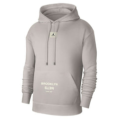 Brooklyn Nets Jordan Brand Courtside Statement Edition Pullover Hoodie Heather Gray