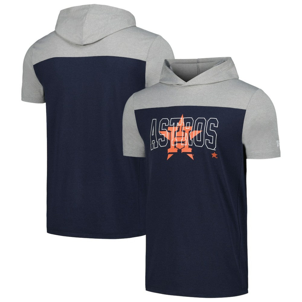Houston Astros New Era Active Brushed Hoodie T-Shirt - Navy Hoodies