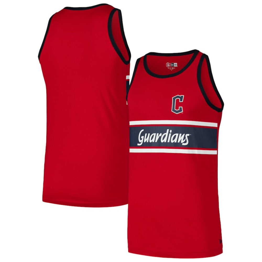 Cleveland Guardians New Era Jersey Ringer Tank Top - Red Jerseys