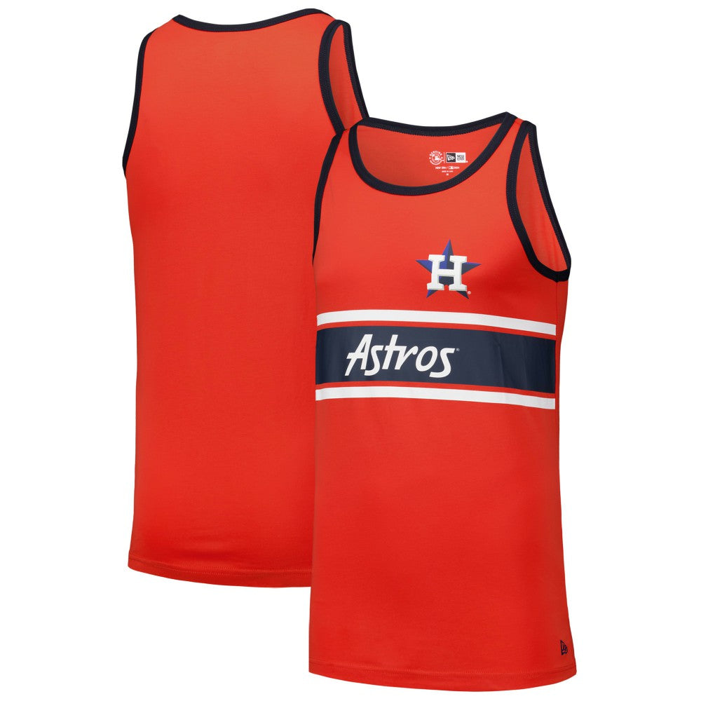 Houston Astros New Era Jersey Ringer Tank Top - Orange Jerseys
