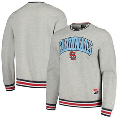St. Louis Cardinals New Era Throwback Classic Pullover Sweatshirt - Heather Gray Pullover