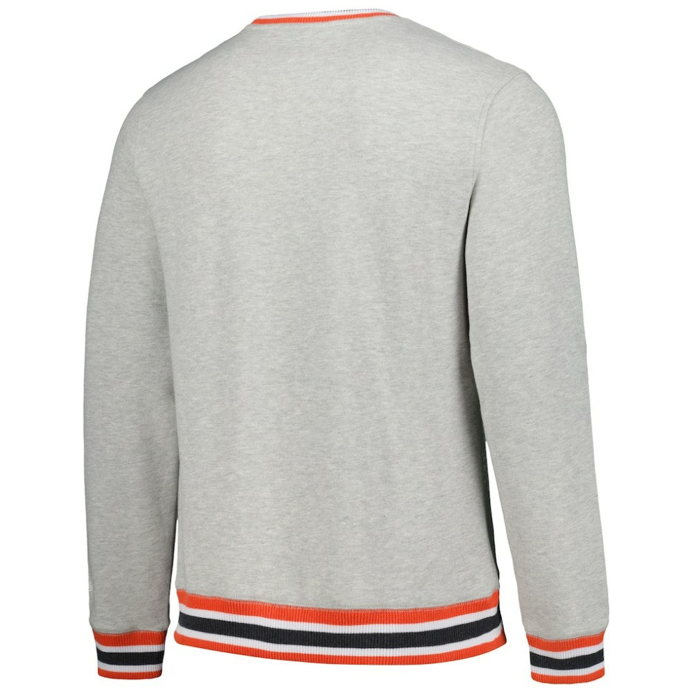 Baltimore Orioles New Era Throwback Classic Pullover Sweatshirt - Heather Gray Pullover