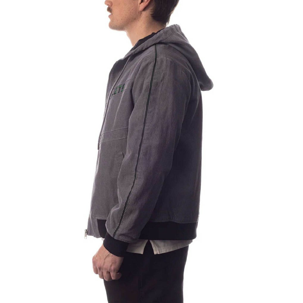 New York Jets The Wild Collective Corduroy Bomber Full-Zip Jacket - Gray Jackets