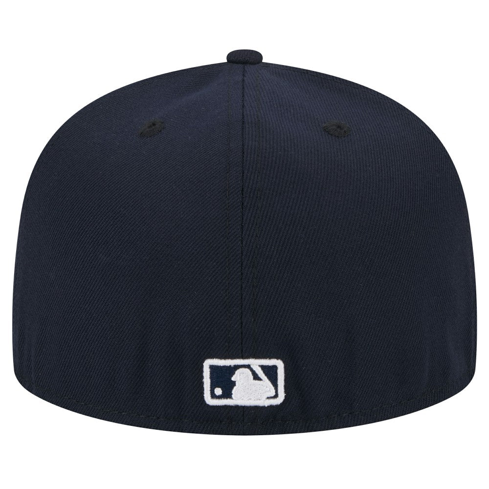 Miami Marlins New Era White Logo 59FIFTY Fitted Hat - Navy Hats