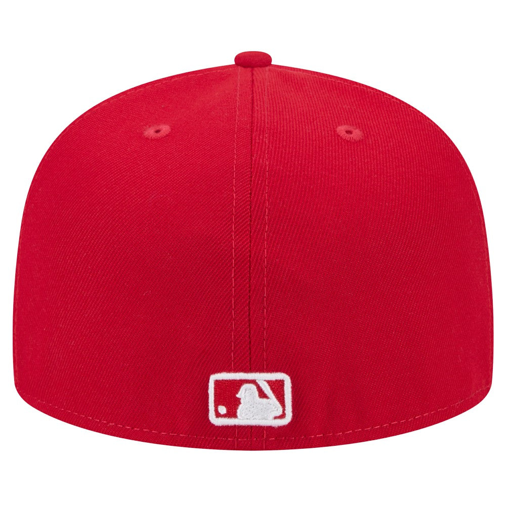 Miami Marlins New Era White Logo 59FIFTY Fitted Hat - Red Hats