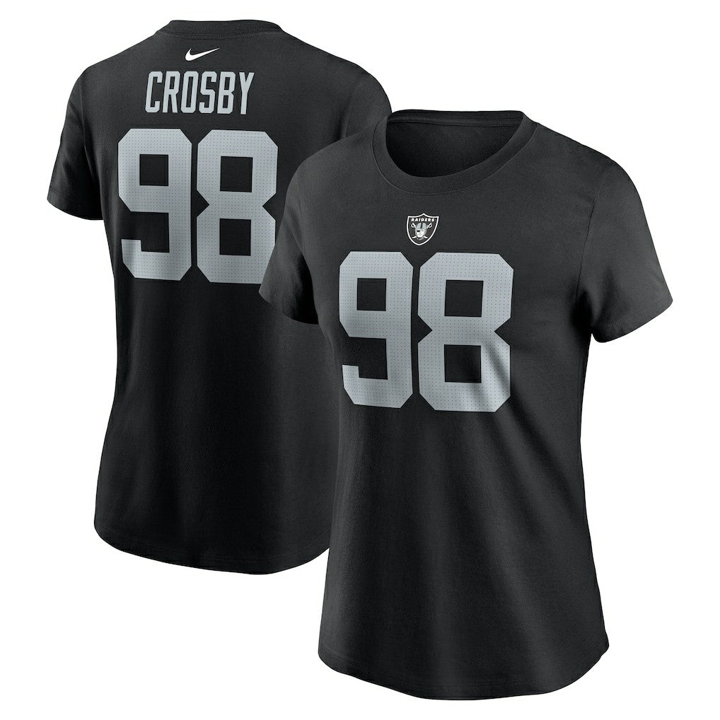 Maxx Crosby Las Vegas Raiders Women's Player Name & Number T-Shirt - Black T-shirts