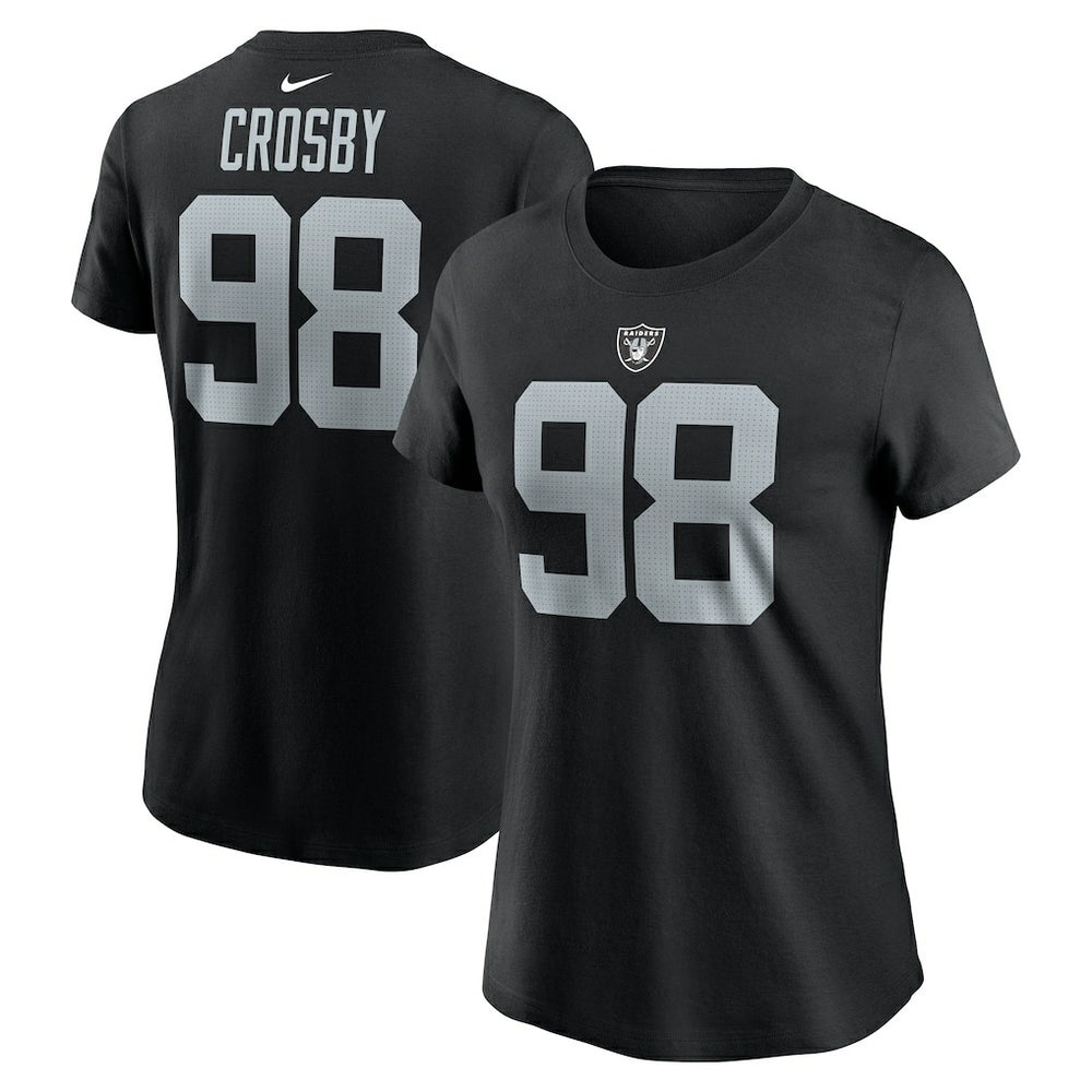 Maxx Crosby Las Vegas Raiders Women's Player Name & Number T-Shirt - Black T-shirts