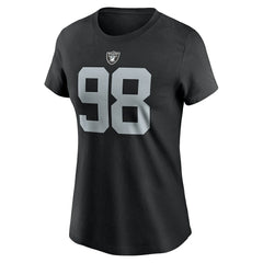 Maxx Crosby Las Vegas Raiders Women's Player Name & Number T-Shirt - Black T-shirts