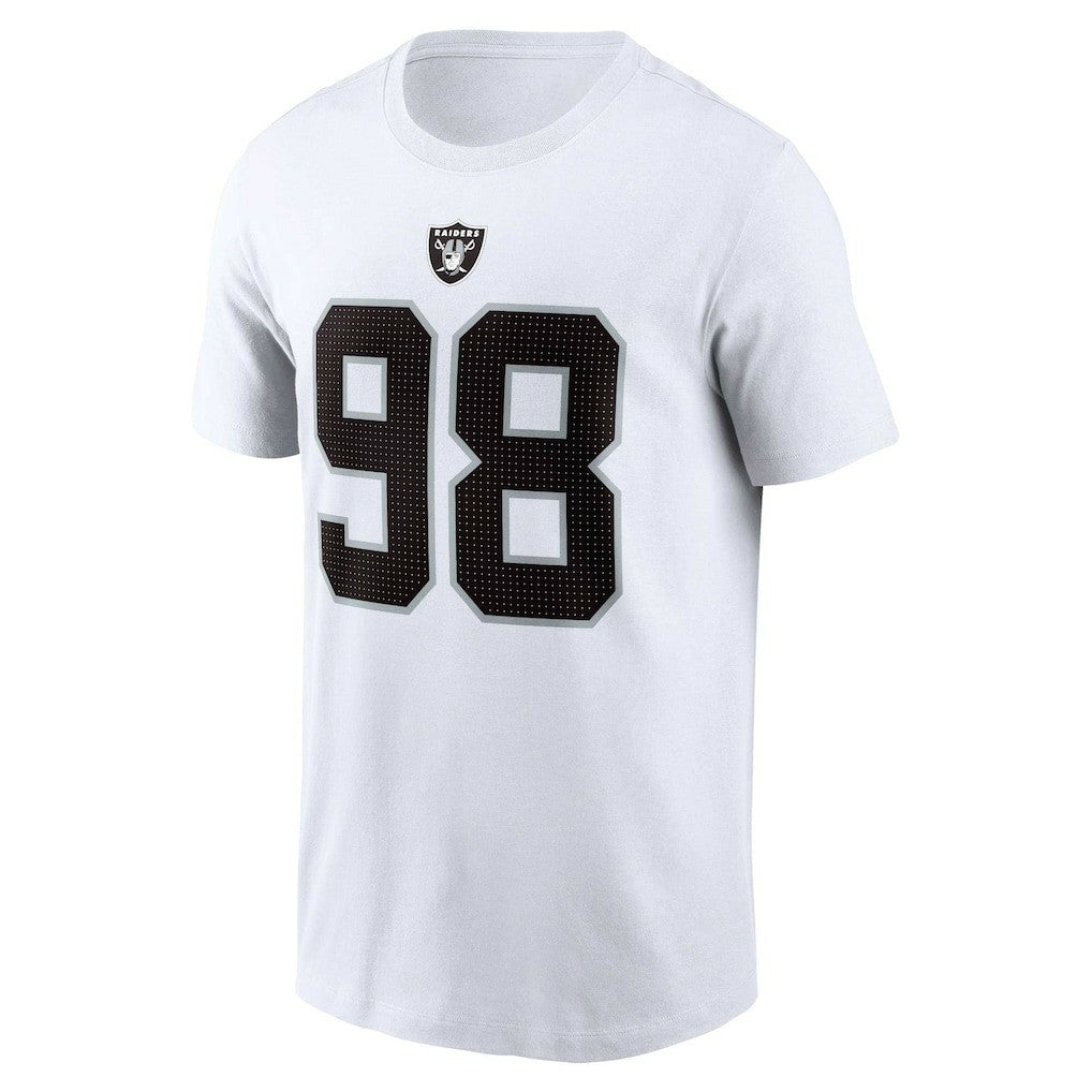 Maxx Crosby Las Vegas Raiders Player Name & Number T-Shirt - White T-shirts