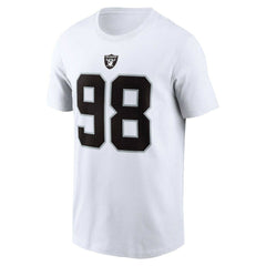 Maxx Crosby Las Vegas Raiders Player Name & Number T-Shirt - White T-shirts