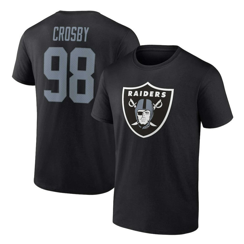 Maxx Crosby Las Vegas Raiders Player Icon Name & Number T-Shirt - Black T-shirts