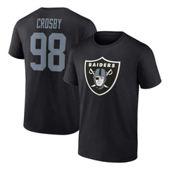 Maxx Crosby Las Vegas Raiders Player Icon Name & Number T-Shirt - Black T-shirts