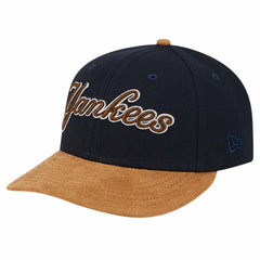 New York Yankees New Era Team Suede Visor Low Profile 59FIFTY Fitted Hat - Navy Hats