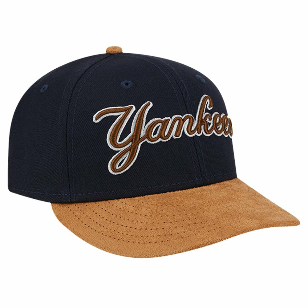 New York Yankees New Era Team Suede Visor Low Profile 59FIFTY Fitted Hat - Navy Hats