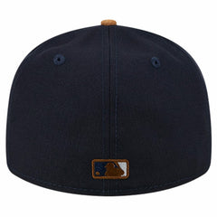 New York Yankees New Era Team Suede Visor Low Profile 59FIFTY Fitted Hat - Navy Hats