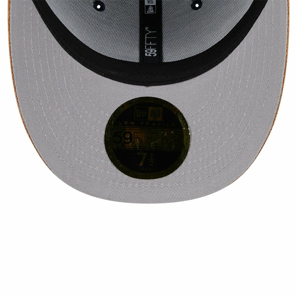 New York Yankees New Era Team Suede Visor Low Profile 59FIFTY Fitted Hat - Navy Hats