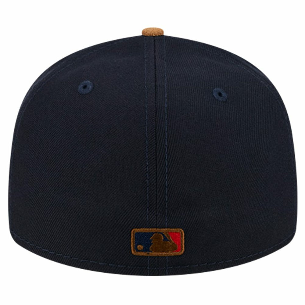 Boston Red Sox New Era Team Suede Visor Low Profile 59FIFTY Fitted Hat - Navy Hats