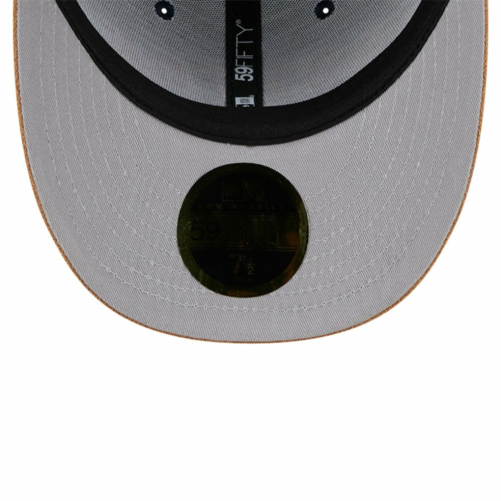 Boston Red Sox New Era Team Suede Visor Low Profile 59FIFTY Fitted Hat - Navy Hats